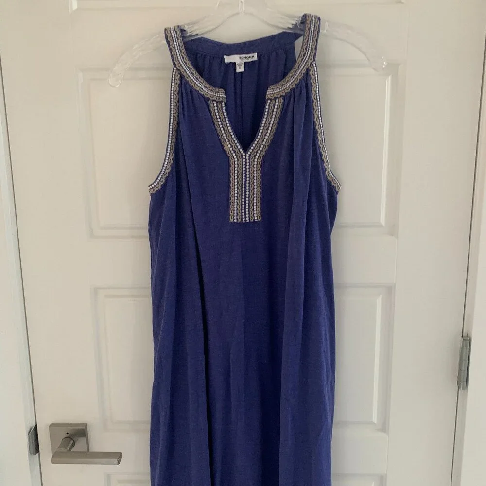 EUC Sonoma Embroidered Neckline Dress - Picture 1 of 5